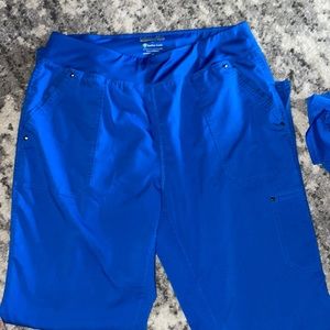 Blue scrub pants